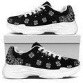 Black Paisley Bandana Print White Chunky Shoes