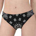 Black Paisley Bandana Print Women's Panties