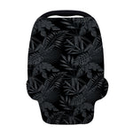 Black Palm Leaf Aloha Pattern Print Baby Seat Cover