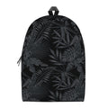 Black Palm Leaf Aloha Pattern Print School Backpack