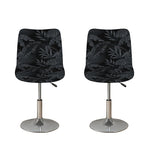 Black Palm Leaf Aloha Pattern Print Bar Stool Covers