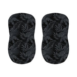 Black Palm Leaf Aloha Pattern Print Bar Stool Covers