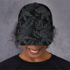 Black Palm Leaf Aloha Pattern Print Baseball Cap