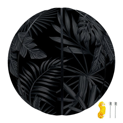 Black Palm Leaf Aloha Pattern Print Basketball
