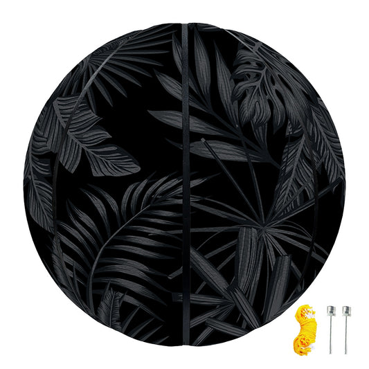 Black Palm Leaf Aloha Pattern Print Basketball