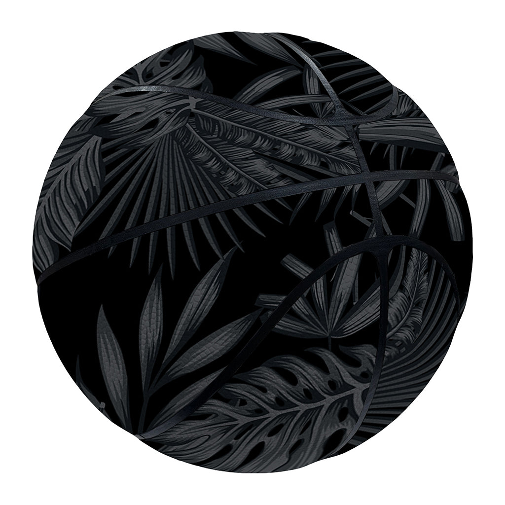 Black Palm Leaf Aloha Pattern Print Basketball
