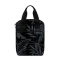 Black Palm Leaf Aloha Pattern Print Bible Tote Bag