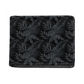 Black Palm Leaf Aloha Pattern Print Bifold Wallet