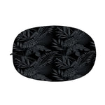 Black Palm Leaf Aloha Pattern Print Car Side Mirror Covers