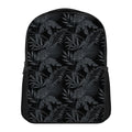 Black Palm Leaf Aloha Pattern Print Casual Backpack