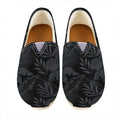 Black Palm Leaf Aloha Pattern Print Casual Shoes