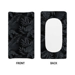 Black Palm Leaf Aloha Pattern Print Changing Pad Cover
