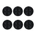 Black Palm Leaf Aloha Pattern Print Coaster Set