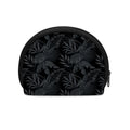 Black Palm Leaf Aloha Pattern Print Coin Purse