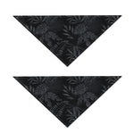 Black Palm Leaf Aloha Pattern Print Dog Bandana