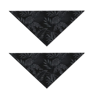 Black Palm Leaf Aloha Pattern Print Dog Bandana