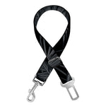Black Palm Leaf Aloha Pattern Print Dog Seat Belt