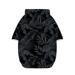Black Palm Leaf Aloha Pattern Print Dog Zip Up Hoodie