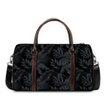 Black Palm Leaf Aloha Pattern Print Duffel Bag