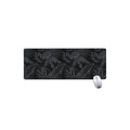 Black Palm Leaf Aloha Pattern Print Extended Mouse Pad
