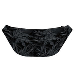 Black Palm Leaf Aloha Pattern Print Fanny Pack