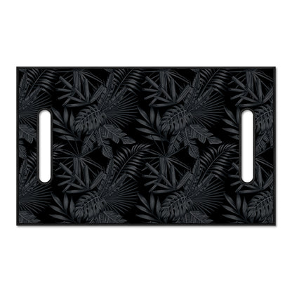 Black Palm Leaf Aloha Pattern Print Golf Cart Seat Cover
