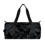 Black Palm Leaf Aloha Pattern Print Gym Bag