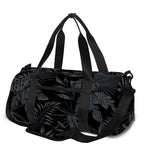 Black Palm Leaf Aloha Pattern Print Gym Bag
