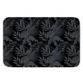 Black Palm Leaf Aloha Pattern Print Indoor Door Mat