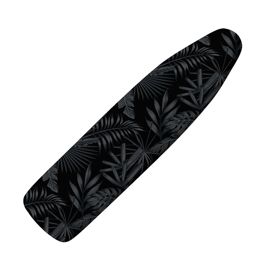 Black Palm Leaf Aloha Pattern Print Ironing Board Cover