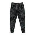 Black Palm Leaf Aloha Pattern Print Jogger Pants