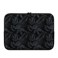 Black Palm Leaf Aloha Pattern Print Laptop Sleeve