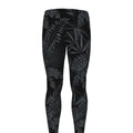 Black Palm Leaf Aloha Pattern Print Men's Leggings