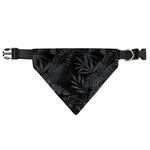 Black Palm Leaf Aloha Pattern Print Over The Collar Dog Bandana