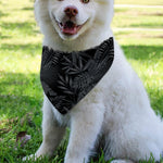 Black Palm Leaf Aloha Pattern Print Over The Collar Dog Bandana