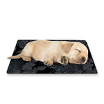 Black Palm Leaf Aloha Pattern Print Pet Cooling Mat Cover