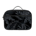 Black Palm Leaf Aloha Pattern Print Portable Lunch Bag