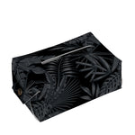 Black Palm Leaf Aloha Pattern Print Rectangle Tissue Box Cover