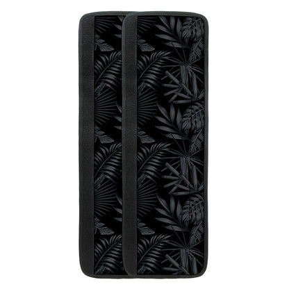 Black Palm Leaf Aloha Pattern Print Refrigerator Handle Covers