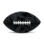 Black Palm Leaf Aloha Pattern Print Rugby Ball
