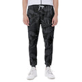 Black Palm Leaf Aloha Pattern Print Joggers
