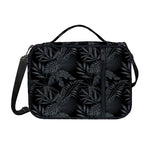 Black Palm Leaf Aloha Pattern Print Shoulder Strap Bible Bag