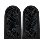 Black Palm Leaf Aloha Pattern Print Skillet Handle Cover
