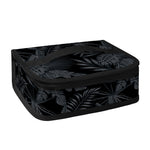 Black Palm Leaf Aloha Pattern Print Small Lunch Bag