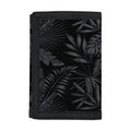 Black Palm Leaf Aloha Pattern Print Trifold Wallet