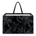 Black Palm Leaf Aloha Pattern Print Utility Tote Bag