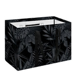 Black Palm Leaf Aloha Pattern Print Utility Tote Bag