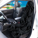 Black Palm Leaf Aloha Pattern Print Waterproof Car Seat Cover