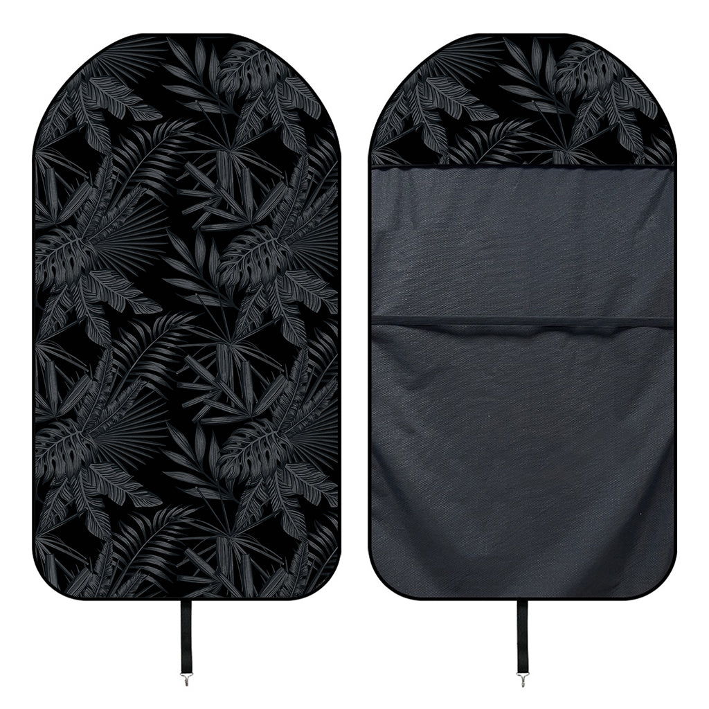 Black Palm Leaf Aloha Pattern Print Waterproof Car Seat Cover