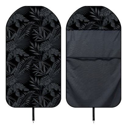 Black Palm Leaf Aloha Pattern Print Waterproof Car Seat Cover